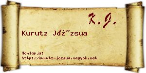 Kurutz Józsua névjegykártya